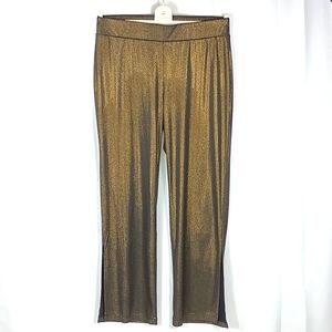 Ashley Stewart Metallic wide leg pants